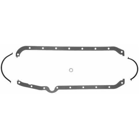 Fel-Pro 57-74 SMALL BLOCK CHEVY 262-400; H/P OIL PAN GASKET, RUBBER COATED MUL 1802